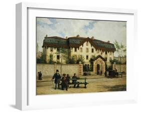 Asile Suisse a St-Mande, Paris, 1872-Albert Anker-Framed Giclee Print