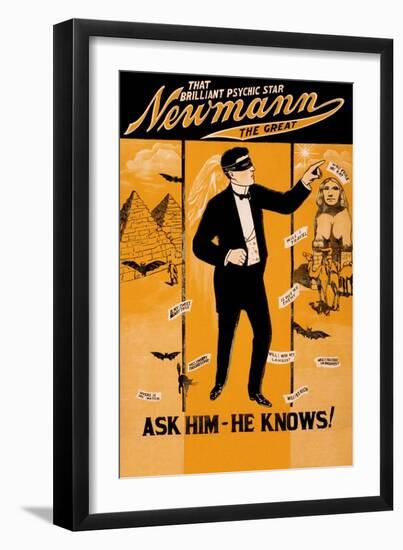 Ask Him, He Knows!-null-Framed Art Print