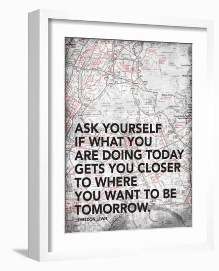 Ask Your Self-Jace Grey-Framed Art Print