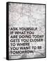 Ask Your Self-Jace Grey-Framed Stretched Canvas