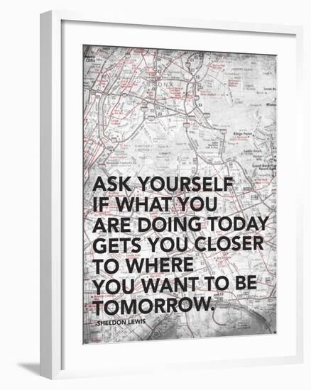 Ask Your Self-Jace Grey-Framed Art Print