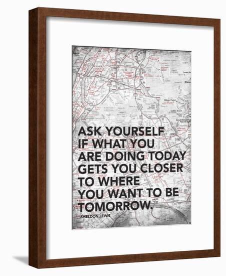 Ask Your Self-Jace Grey-Framed Art Print