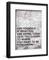 Ask Your Self-Jace Grey-Framed Art Print