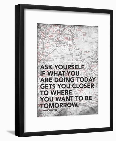 Ask Your Self-Jace Grey-Framed Art Print