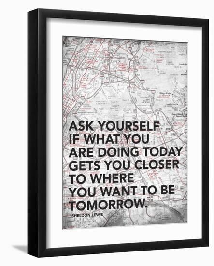 Ask Your Self-Jace Grey-Framed Art Print