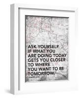 Ask Your Self-Jace Grey-Framed Art Print