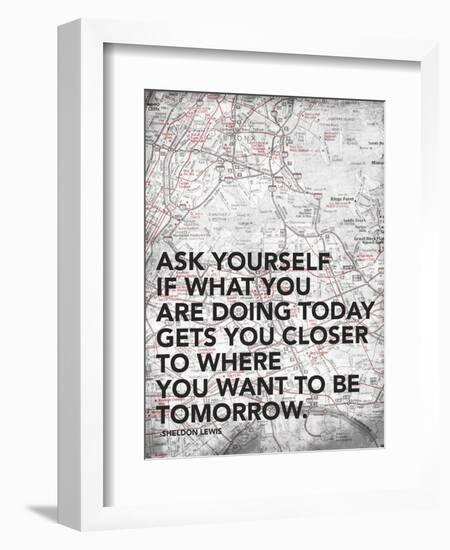 Ask Your Self-Jace Grey-Framed Art Print