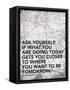 Ask Your Self-Jace Grey-Framed Stretched Canvas