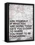 Ask Your Self-Jace Grey-Framed Stretched Canvas