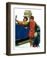 "Asking Directions,"January 9, 1932-Ellen Pyle-Framed Giclee Print