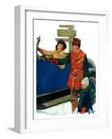 "Asking Directions,"January 9, 1932-Ellen Pyle-Framed Giclee Print