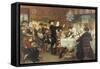 Asking in Marriage-Adolf Alexander Dillens-Framed Stretched Canvas