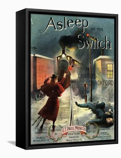 Asleep at the Switch-null-Framed Stretched Canvas