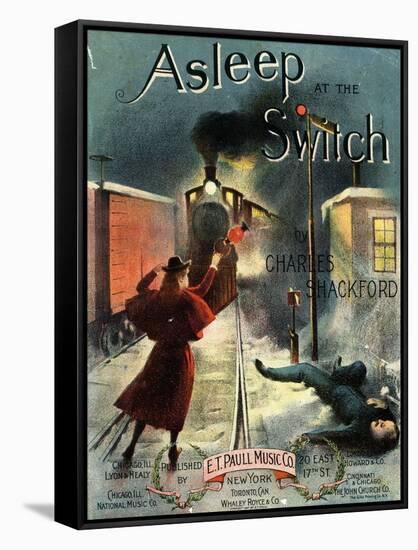 Asleep at the Switch-null-Framed Stretched Canvas