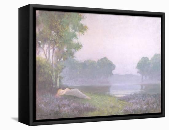 Asleep in the Heather, Morning, 1935 (Oil on Canvas)-Alphonse Osbert-Framed Stretched Canvas