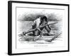 Asleep on the Raft, Illustration from 'The Adventures of Huckleberry Finn', by Mark Twain-Edward Windsor Kemble-Framed Giclee Print