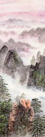 Chinese Painting Of High Mountain