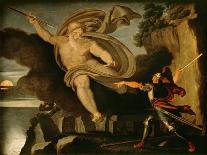 Philoctete Vise Ulysse Avec L'arc D'hercule - Oeuvre De Asmus Jacob Carstens (1754-1798), Encre Et-Asmus Jacob Carstens-Framed Giclee Print