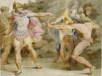 Philoctetes Aiming the Bow of Hercules at Odysseus, 1790-Asmus Jacob Carstens-Laminated Giclee Print