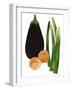 asparagus, apricots,aubergine-Sarah Thompson-Engels-Framed Giclee Print