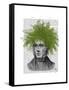 Asparagus Fern Head Plant Head-Fab Funky-Framed Stretched Canvas