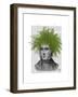Asparagus Fern Head Plant Head-Fab Funky-Framed Art Print