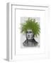 Asparagus Fern Head Plant Head-Fab Funky-Framed Art Print