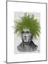 Asparagus Fern Head Plant Head-Fab Funky-Mounted Art Print
