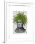 Asparagus Fern Head Plant Head-Fab Funky-Framed Art Print