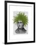 Asparagus Fern Head Plant Head-Fab Funky-Framed Art Print