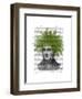 Asparagus Fern Head Plant Head-Fab Funky-Framed Art Print