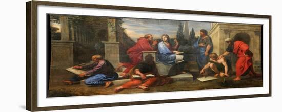 Aspasia Surrounded by Greek Philosophers-Michel Corneille the Younger-Framed Giclee Print