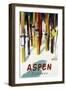 Aspen, CO - Colorful Skis-Lantern Press-Framed Art Print