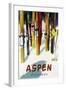 Aspen, CO - Colorful Skis-Lantern Press-Framed Art Print