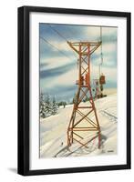Aspen Ski Lift-null-Framed Art Print