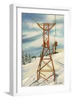 Aspen Ski Lift-null-Framed Art Print