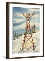 Aspen Ski Lift-null-Framed Art Print