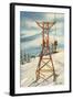 Aspen Ski Lift-null-Framed Art Print