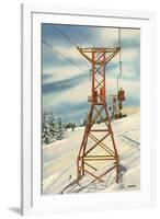 Aspen Ski Lift-null-Framed Art Print