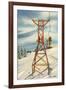 Aspen Ski Lift-null-Framed Art Print