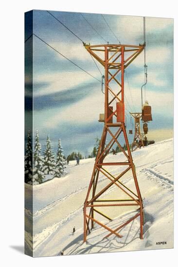 Aspen Ski Lift-null-Stretched Canvas