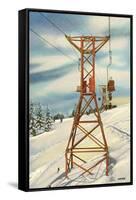 Aspen Ski Lift-null-Framed Stretched Canvas