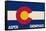 Aspen - Snowmass, Colorado State Flag-Lantern Press-Framed Stretched Canvas