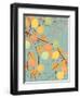 Aspen Tree Branch with Autumn Leaves-Milovelen-Framed Art Print