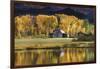 Aspen Trees with Barn-Jamie Cook-Framed Giclee Print