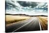 Asphalt Road in Tuscany, Italy-Iakov Kalinin-Stretched Canvas