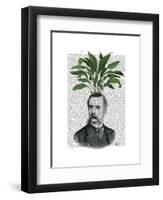 Aspidistra Head Plant Head-Fab Funky-Framed Art Print