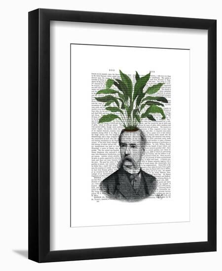 Aspidistra Head Plant Head-Fab Funky-Framed Art Print