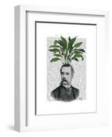 Aspidistra Head Plant Head-Fab Funky-Framed Art Print