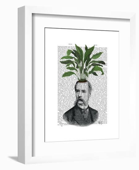 Aspidistra Head Plant Head-Fab Funky-Framed Art Print